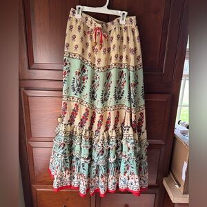 Mix Nouveau- boho tiered maxi skirt